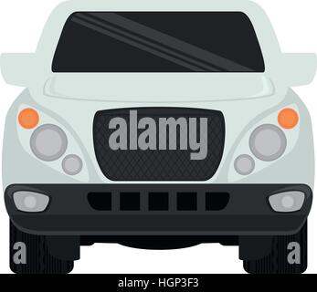 grey truck car frontview icon image vector illustration design Stock Vector