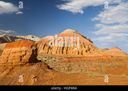 Aktau Mountains in Kazakhstan, known also as White Mountains Stock Photo