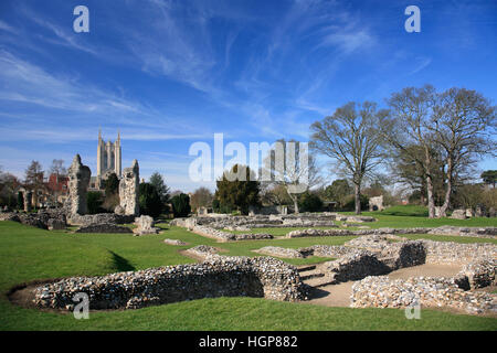 Bury St Edmunds Abbey, Abbey gardens, Bury St Edmunds City, Suffolk County, England Stock Photo