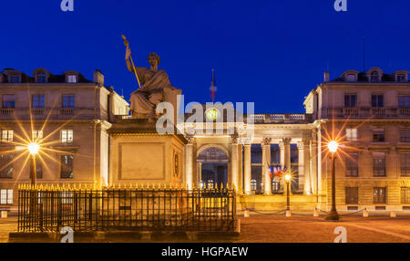 The National assembly is the lower house of the French parliament. The official seat of the National Assembly is the Palais Bourbon on the banks of th Stock Photo