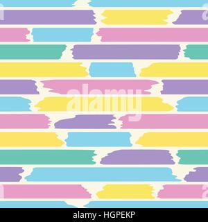 Seamless strips pattern. Horizontal lines with torn and stuck paper effect. Vector illustration Stock Vector