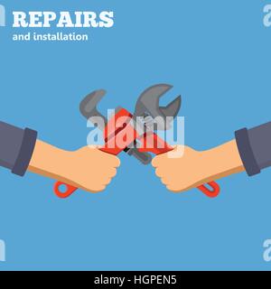 Plumbing Service Concept Stock Vector