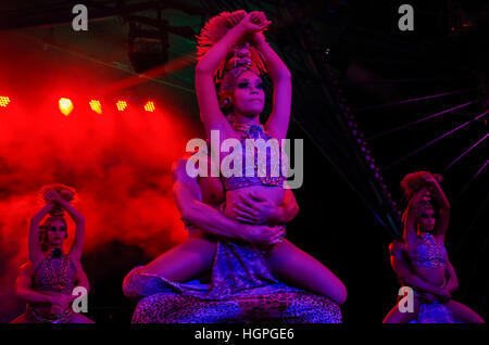 Dancers of Tropicana cabaret in Havana, Cuba Stock Photo