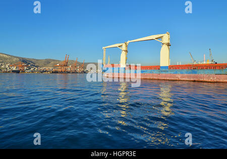the industrial area of Drapetsona Greece Stock Photo