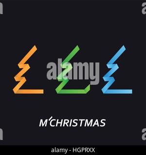 Christmas tree for celebrating the winter holidays Stock Vector