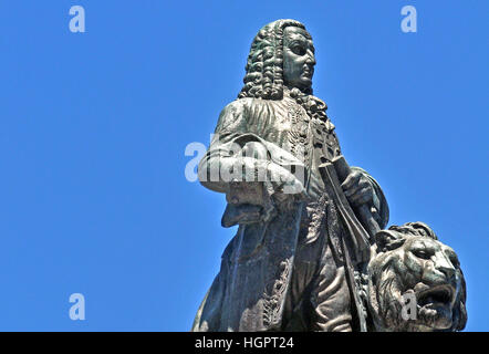 statue of Marques de Pombal Lisbon Portugal Stock Photo