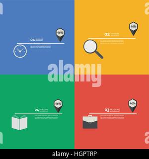 Items for education. Watch, bag, book, magnifying glass Stock Vector