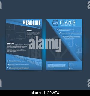 Abstract Triangle Flyer Design Template Stock Vector