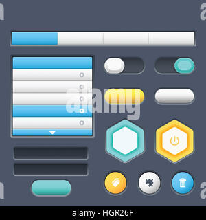 Various UI button icons Stock Photo