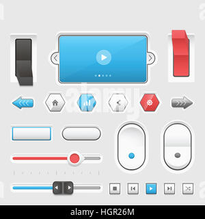 Various UI button icons Stock Photo