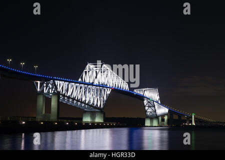 Nightview of Tokyo Gate Bridge in Tokyo, Japan. Stock Photo