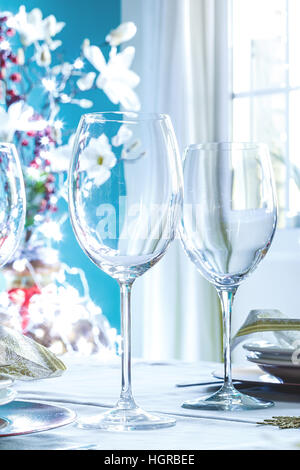 Close up of festive Table Setting. Stock Photo