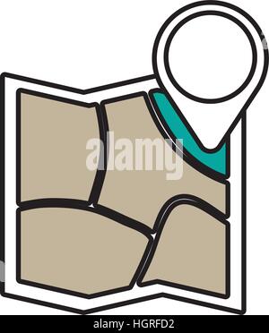 map world pointer destination travel line vector illustration eps 10 Stock Vector