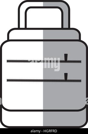 baggage suitcase travel line shadow vector illustration eps 10 Stock Vector