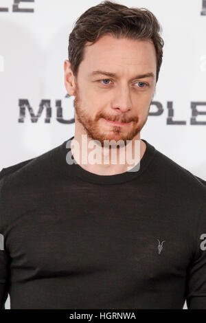 Madrid, Spain. 12th January 2017. James McAvoy at the Split photocall at the Villamagna Hotel in Madrid, Spain. January12, 2017. Credit: MediaPunch Inc/Alamy Live News Stock Photo