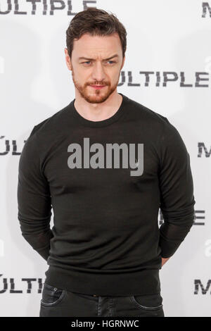 Madrid, Spain. 12th January 2017. James McAvoy at the Split photocall at the Villamagna Hotel in Madrid, Spain. January12, 2017. Credit: MediaPunch Inc/Alamy Live News Stock Photo