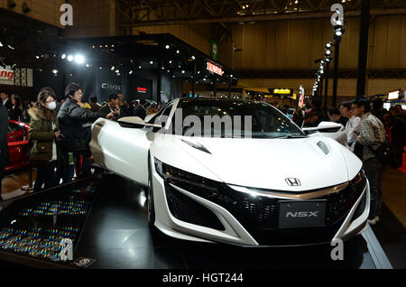 Tokyo. 13th Jan, 2017. Photo taken on Jan. 13, 2017 shows a Honda vehicle at the Tokyo Auto Salon 2017 in Chiba, Japan. The exhibition showcases the latest customized cars and car-related products. © Ma Ping/Xinhua/Alamy Live News Stock Photo