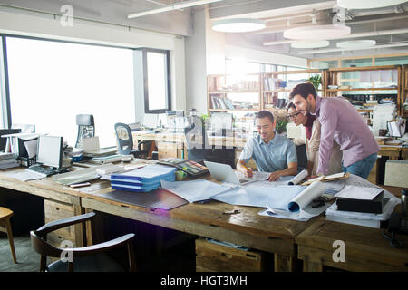 Architects working together in the office Stock Photo