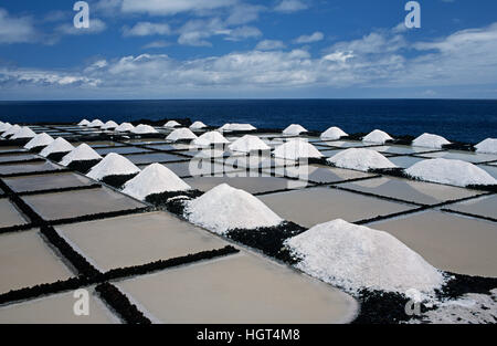 Saltworks in Los Canarios (Fuencaliente), La Palma, Canary Islands, Spain Stock Photo