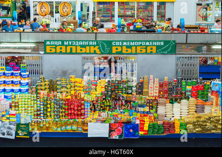 Zelyony Bazar or Green Market, Groceries, Almaty, Kazakhstan, Central Asia Stock Photo