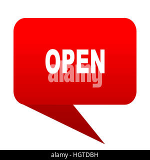 open bubble red icon Stock Photo