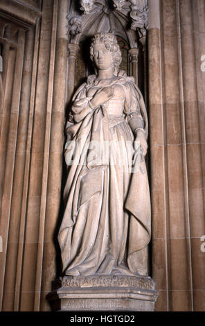 Statue of Anne Hyde in Houses of Parliament Stock Photo