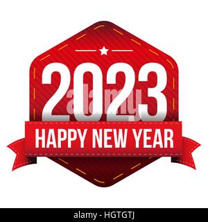 Happy new year 2023. Vector illustration with origami 2023 numbers, Annual animal Chinese