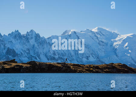 Trail Running, Chamonix, France Stock Photo