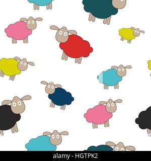 Abstract lamb seamless pattern background vector illustration Stock Vector