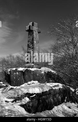 Wellington Monument, Baslow Edge; Derbyshire County; Peak District National Park;England Stock Photo