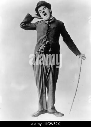 CHARLES CHAPLIN (1889-1977) English film actor and producer as the Tramp about 1930 Stock Photo
