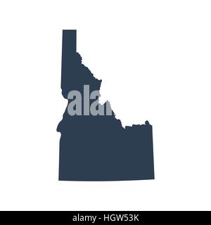 map of the U.S. state  Idaho Stock Vector