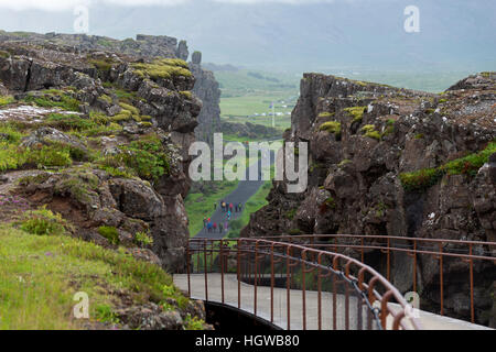 Almannagja gorge, Thingvellir National Park, Iceland Stock Photo