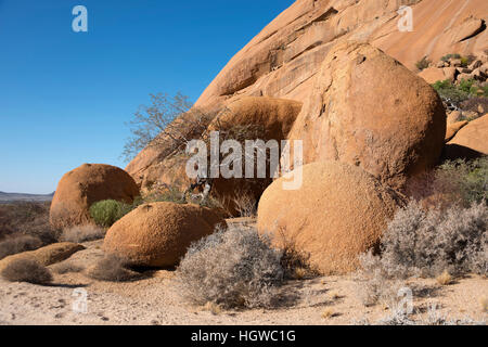 Granite rocks, Spitzkoppe, Erongo, Damaraland, Namibia Stock Photo