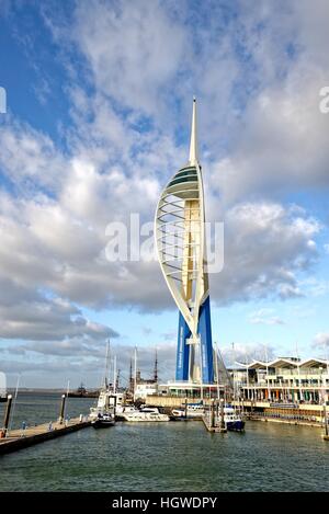 The Spinnaker Tower on Gunwharf Quay Portsmouth UK Stock Photo