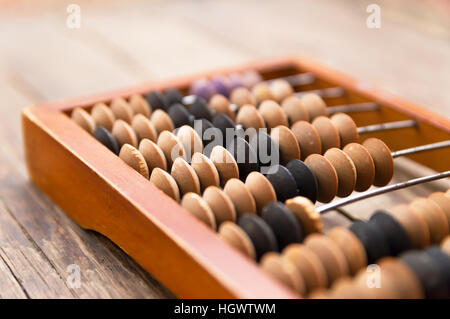 Old wooden abacus Stock Photo