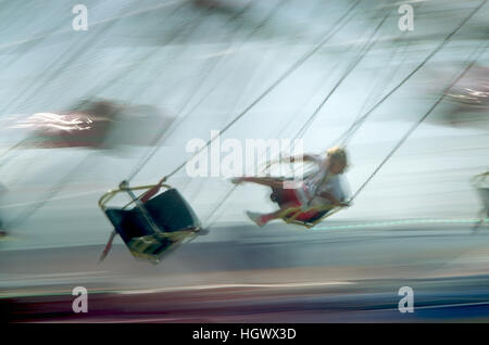 Amusement rides at the Ohio State Fair Stock Photo