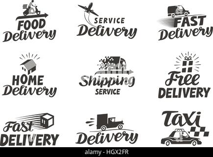 Delivery, shipping set icons. Vector illustration Stock Vector