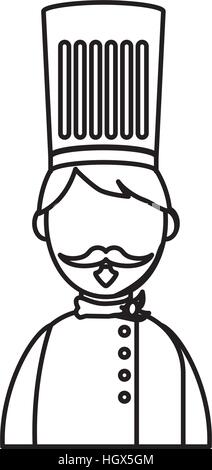 Chef hat profile Stock Vector