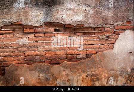 old wall with cracks background/Grunge wall of the old house. Textured background Stock Photo