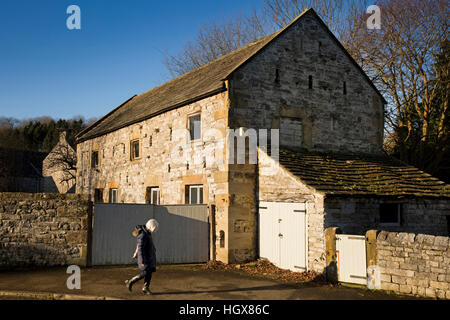 UK, England, Derbyshire, Ashford in the Water, Fennel Street, old converted to house Stock Photo