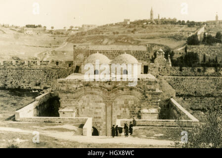 The Golden Gate inside temple mount Jerusalem, Palestine, Israel, 1946 Stock Photo