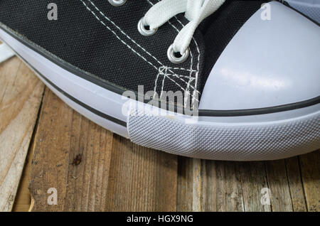 New canvas trainers UK shoes Stock Photo