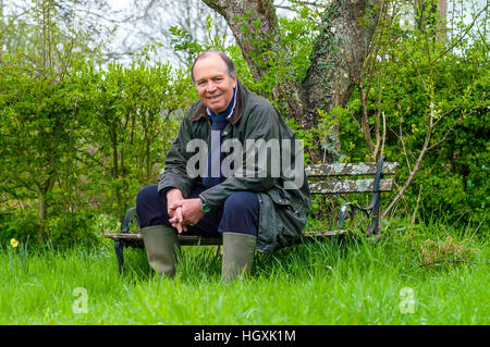 Actor Charles Collingwood, Brian Aldridge from 'The Archers', at home in Hampshire. Stock Photo