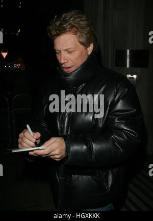 LONDON - JAN 24, 2013: Jon Bon Jovi  seen at the BBC studios on Jan 24, 2013 in London Stock Photo