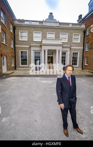 Charles Henry Gordon-Lennox, Earl of March, Darnley and Kinrara, commonly known as Lord March, at home in Goodwood House, West S Stock Photo