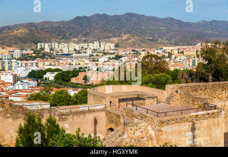 Gibralfaro Castle in Malaga, Andalusia, Spain. The place is declared ...