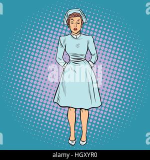 dissatisfied angry nurse Stock Vector