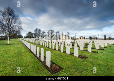 British and Commonwealth World War Two Cemetery in Bayeux, Normandy,France Stock Photo