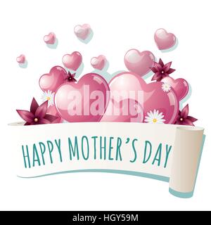Happy Mother's day card full vector elements Stock Vector